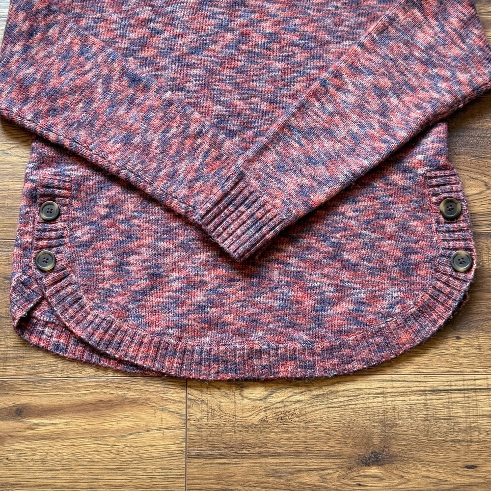 Madewell Women’s Space-Dyed Birchmont Side-Button Pullover Sweater Size Small - Picture 2 of 7